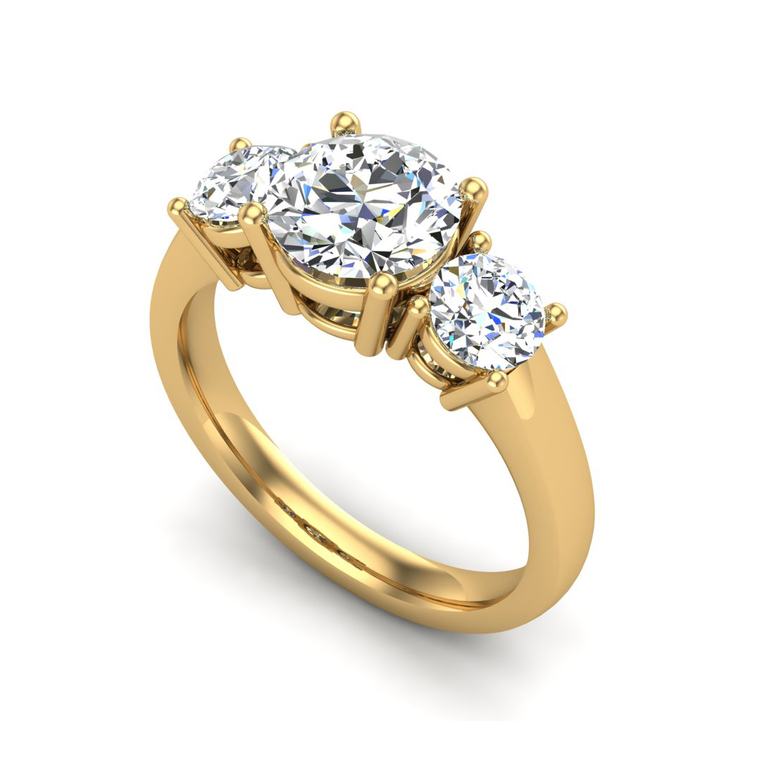Gwendolyn Three-Stone Engagement Ring